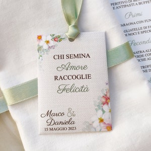 Bustine Personalizzate per Semi di fiori, Linea Bouquet Estivo, Segnaposto Matrimonio eco-friendly, Semi da piantare, Bomboniera Ecologica