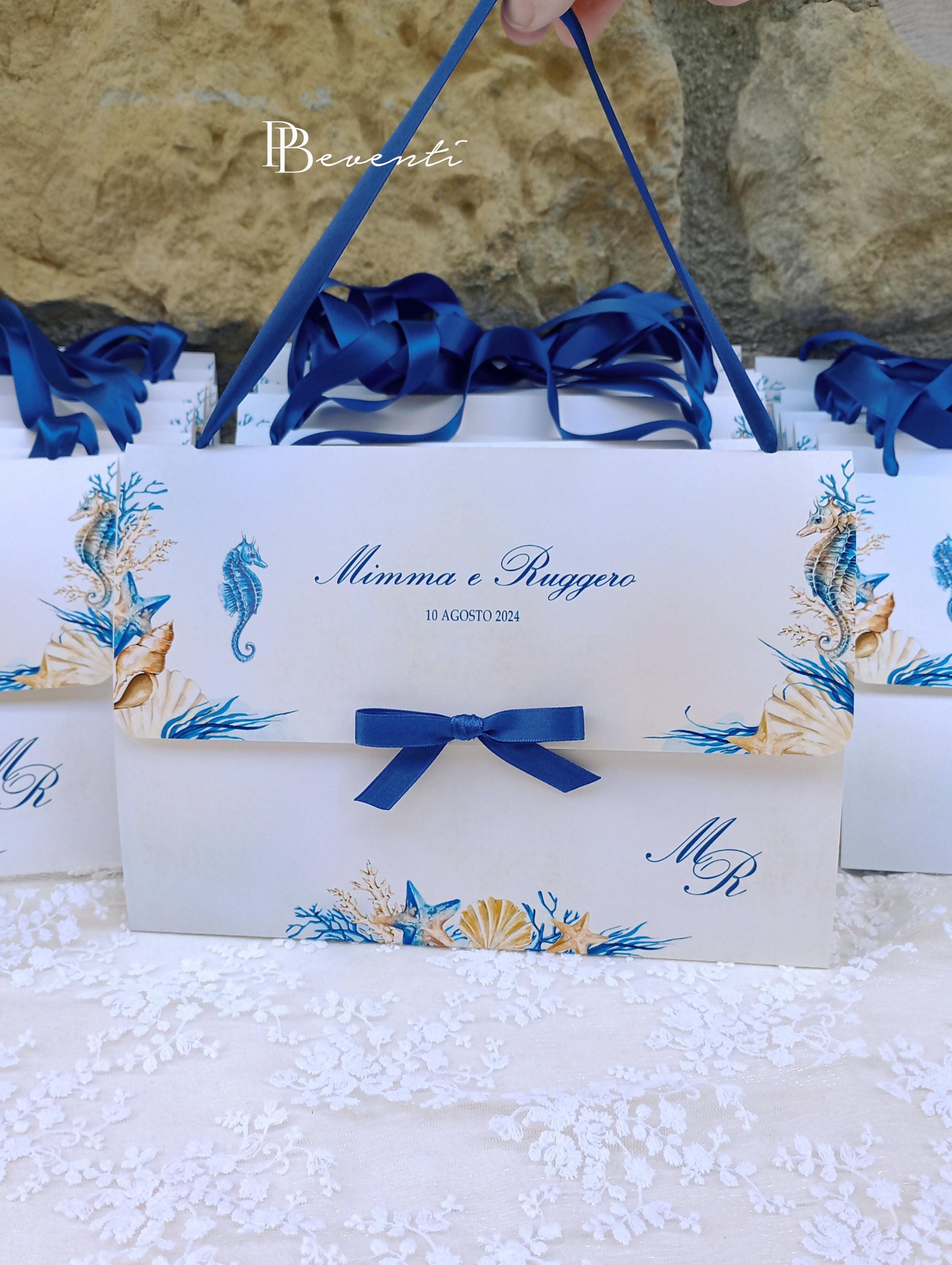 Pochette cerimonia celeste Italia