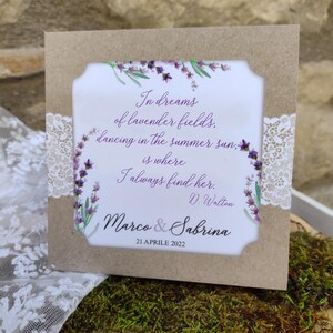 Planificador de mesas para bodas y marcadores de mesa, Planificador de mesas de línea provenzal, Planificador de mesas para bodas, Planificador de mesas para comuniones, Planificador de mesas color lavanda imagen 3