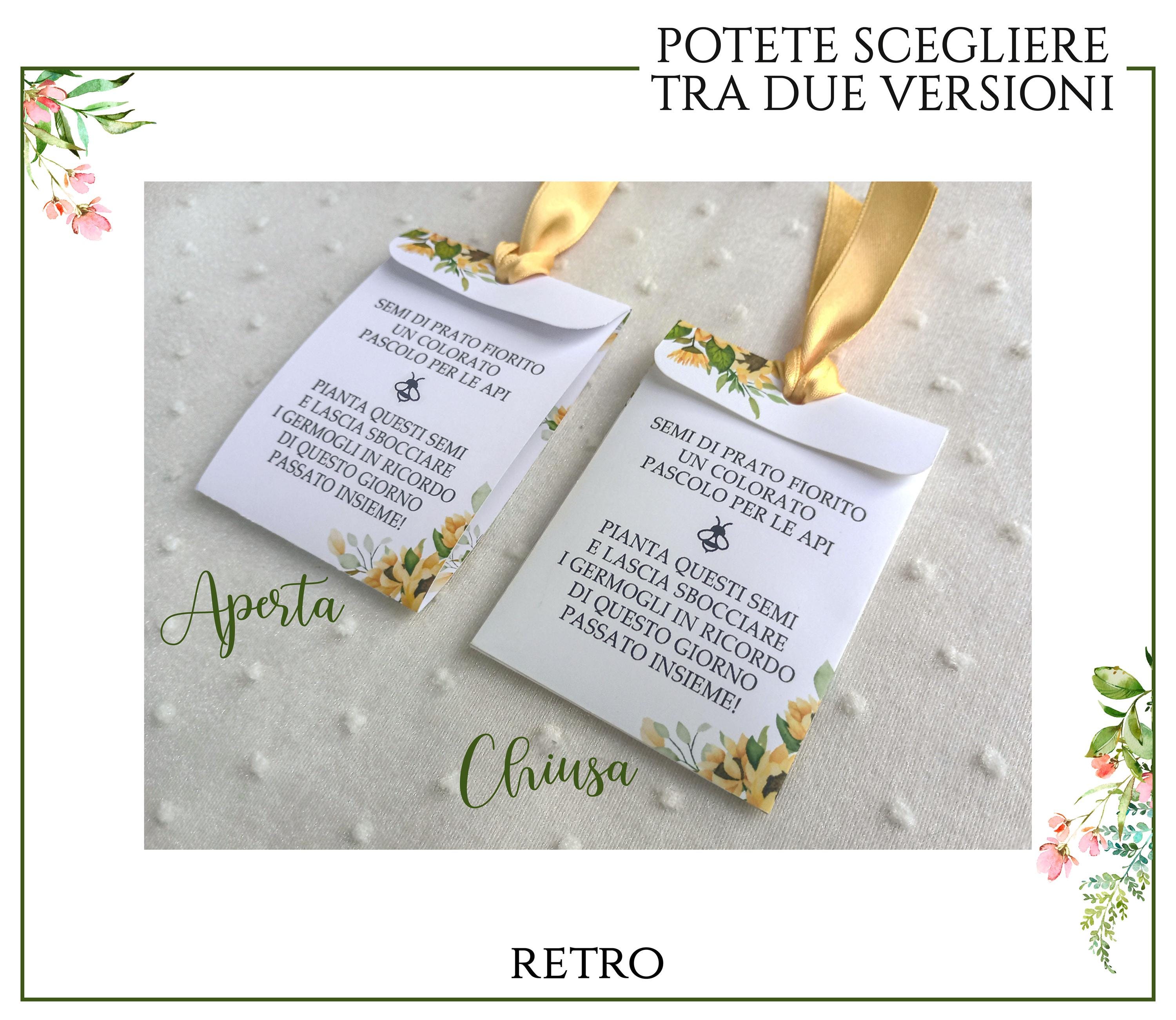 Bustine bianche piatte con linguetta, 50 pezzi: sacchetto piccolo in carta per semi, confetti, dolcetti, alimenti, bomboniere, biglietti, spezie, idee regalo fai da te, 13 x 18 cm