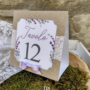 Planificador de mesas para bodas y marcadores de mesa, Planificador de mesas de línea provenzal, Planificador de mesas para bodas, Planificador de mesas para comuniones, Planificador de mesas color lavanda imagen 4