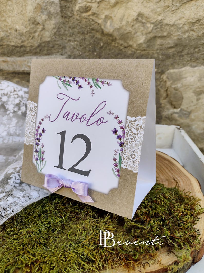 Planificador de mesas para bodas y marcadores de mesa, Planificador de mesas de línea provenzal, Planificador de mesas para bodas, Planificador de mesas para comuniones, Planificador de mesas color lavanda imagen 4