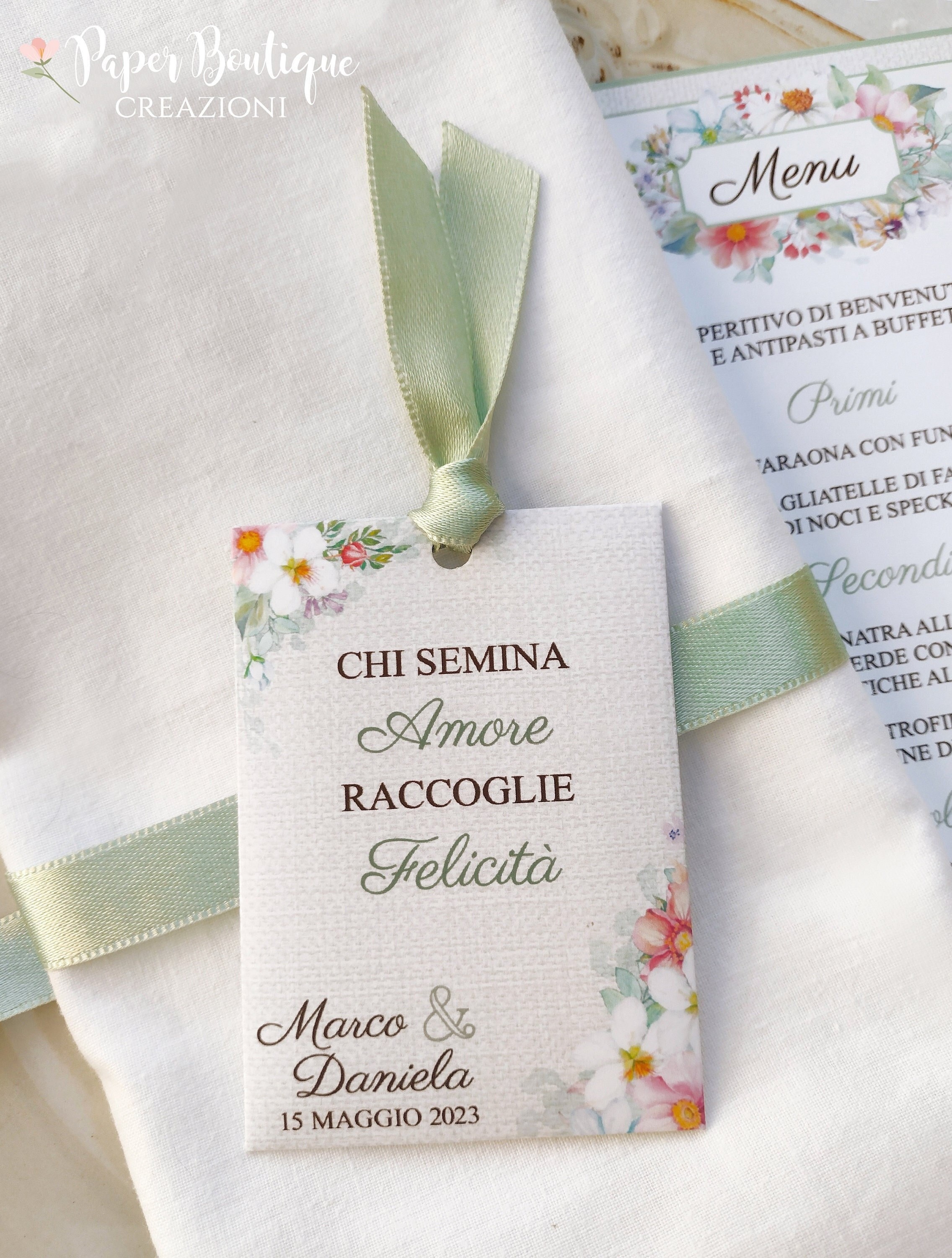 Bustine Personalizzate per Semi di fiori, Linea Bouquet Estivo