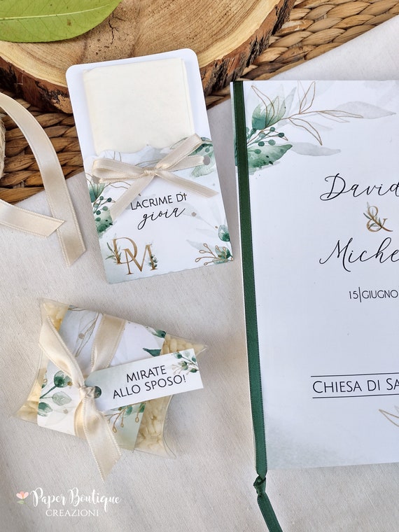 Fazzoletti per Wedding Bag Linea Foliage Lacrime di gioia - Etsy Italia