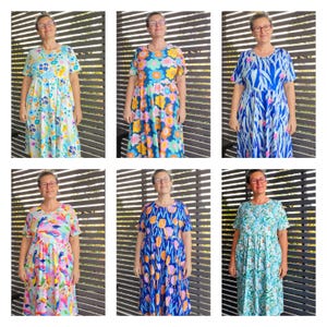 New- Native Flora Dress- Casual style- Comfortable- Soft Fabric- Fashionable- Pockets- Plus size- Curvy- Women dress- Made in Australia.