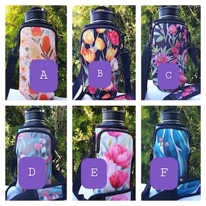 New XL Size Water bottle carry bags with a phone pocket adjustable strap zipper on pocket fits large phones Washable Work Beach. image 2