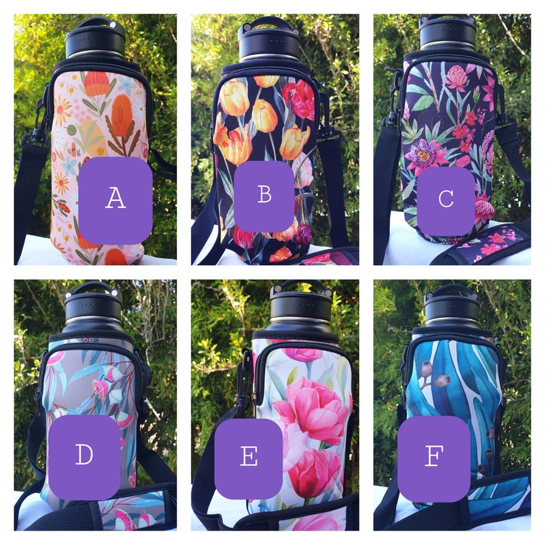 New XL Size Water bottle carry bags with a phone pocket adjustable strap zipper on pocket fits large phones Washable Work Beach. image 2