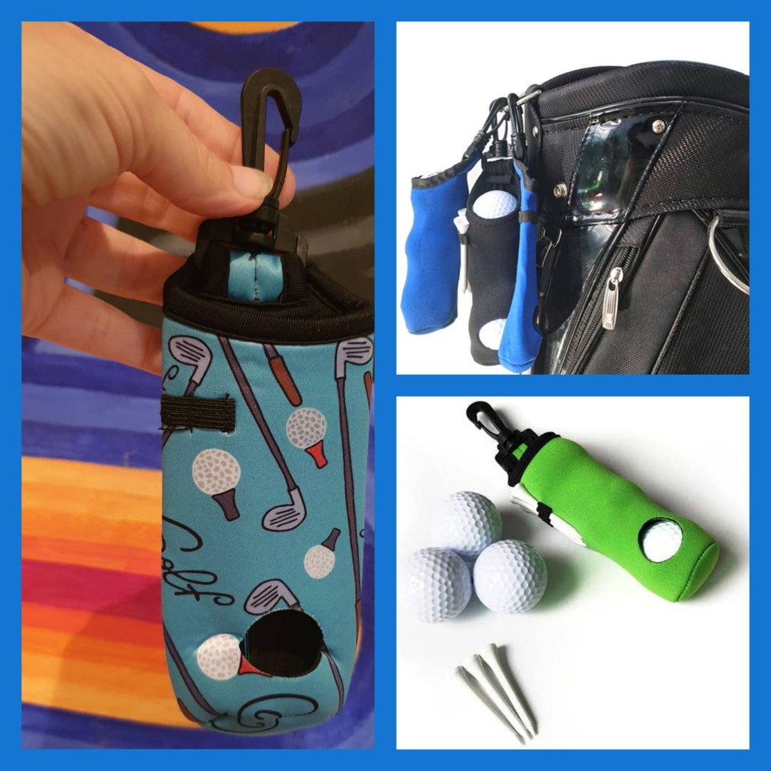 Golf Ball Pouch Neoprene Golf Ball Carry Bag Golf Tee Holder Storage