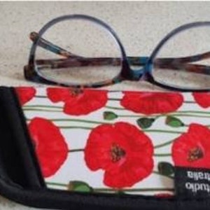 Glasses cases Glasses soft pouch Australian Native Flowers Handmade Made in Australia Gift idea. image 7