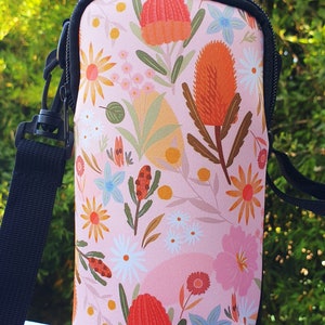 New XL Size Water bottle carry bags with a phone pocket adjustable strap zipper on pocket fits large phones Washable Work Beach. image 3