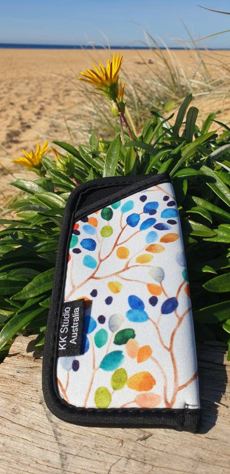 Glasses cases Glasses soft pouch Glasses case Portable Small Sunglasses cases Floral Handmade Made in Australia Gift idea. Leaf bold classic