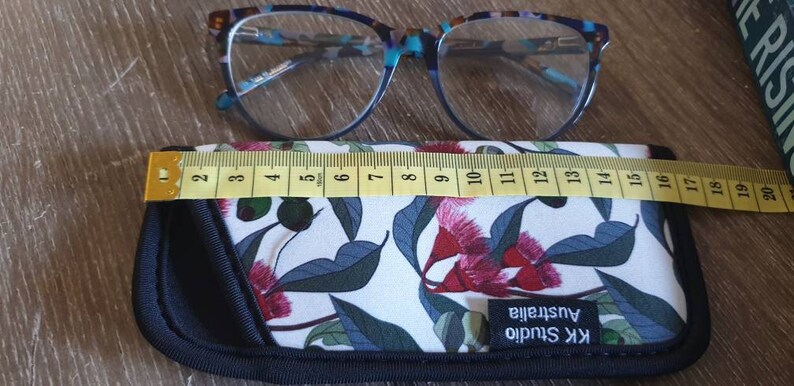 Glasses cases Glasses soft pouch Australian Native Flowers Handmade Made in Australia Gift idea. image 8