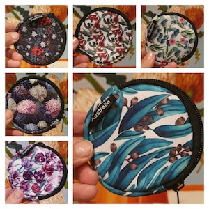 Coin Purse- Coin wallet- Australian Native flowers- Handmade- Made in Australia- Gift idea.