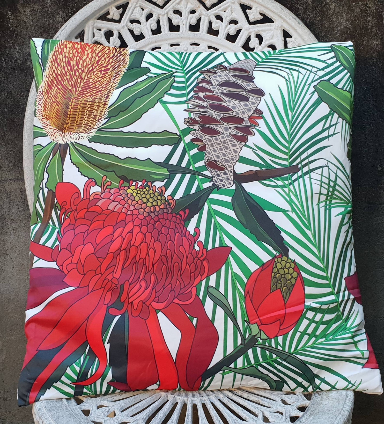 Outdoor Cushion Covers Australian Flora Handmade Home Etsy