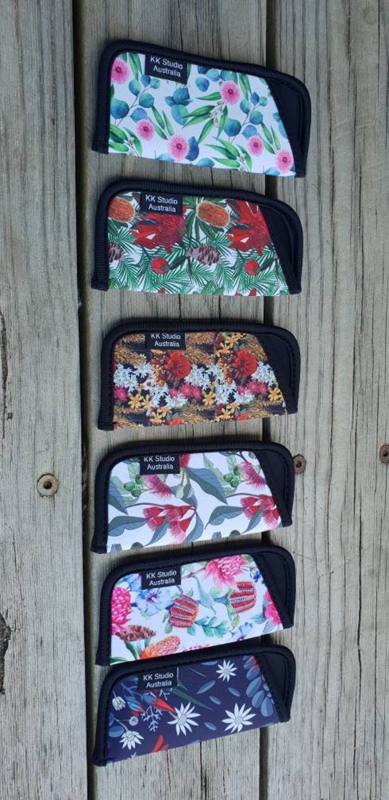 Glasses cases Glasses soft pouch Australian Native Flowers Handmade Made in Australia Gift idea. image 3