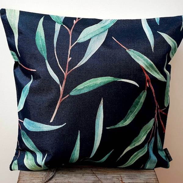 Eucalyptus- linen cushion cover - linen pillow cover-size 45x45cm-home decor- handmade- Australia