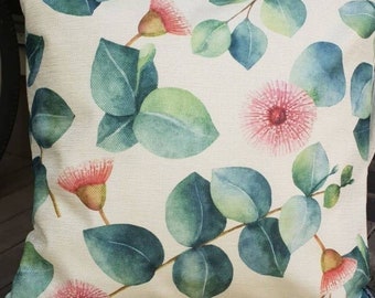 Eucalyptus Floral- Cushion Covers- Linen- Handmade- Throw Cushions- Decorative Pillows- Home decor.