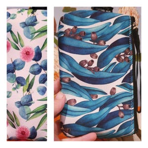 Australian floral collection-  Wallets/Pouches- Floral wristlets- Wildflowers-Handmade- Made in Au.