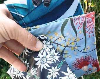 Reusable- Eco Shopping Totes- Foldable- Australian Native Flora- Made in Australia.