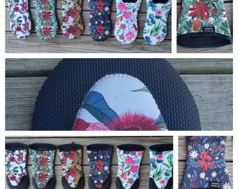 Oven Mitts- Oven Glove- Pot holder- Australian flora- Native flowers- Neopren fabric- Made in Australia- Great gift.