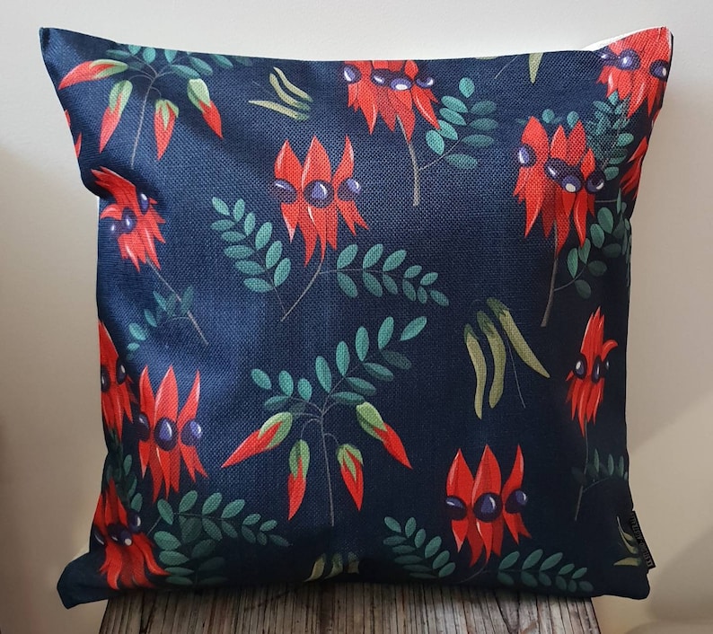 Australian Flora Cushion Covers Banksia Waratah Violet Etsy Australia