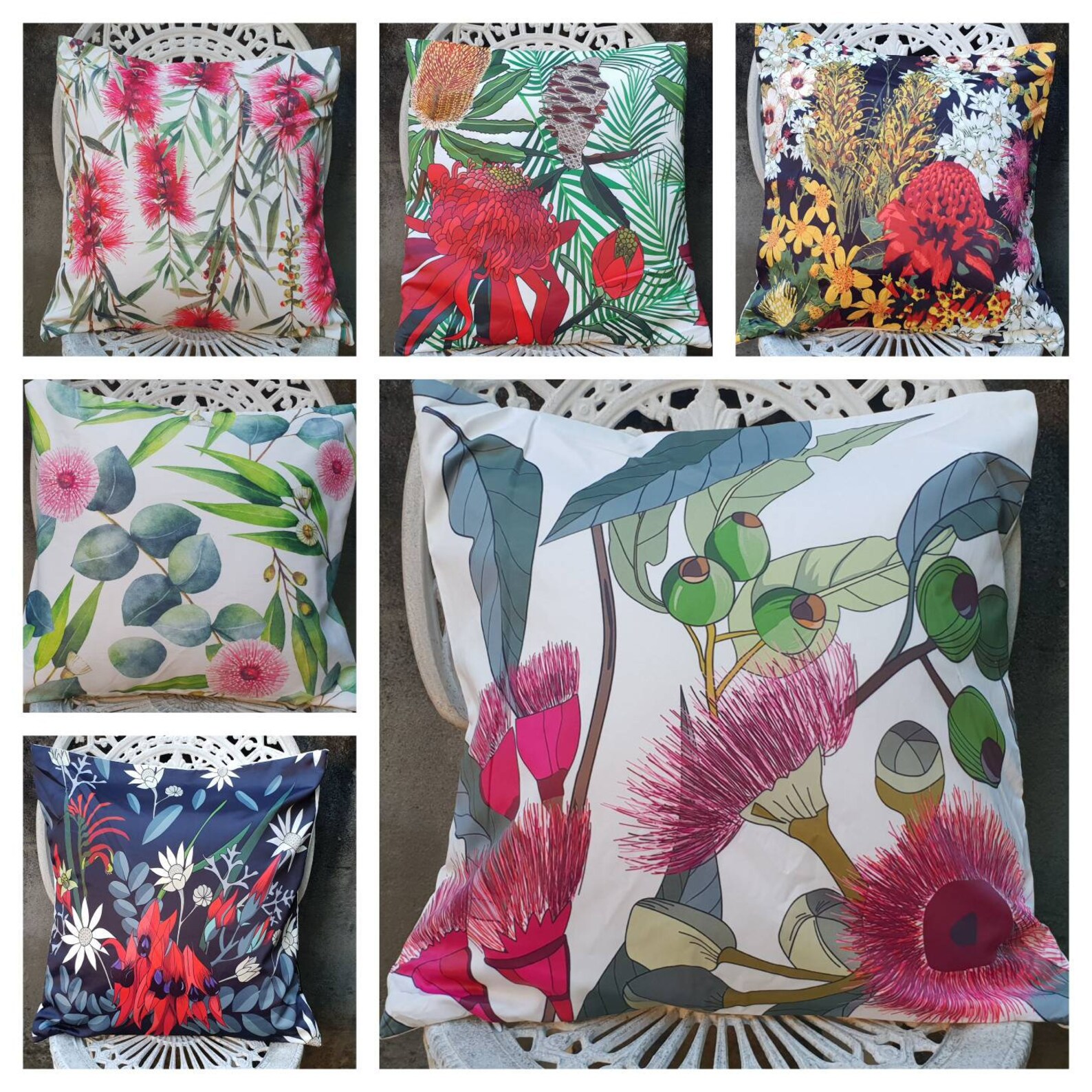 Outdoor Cushion Covers Australian Flora Handmade Home Etsy