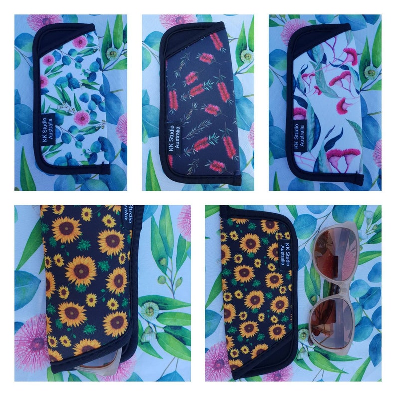 Glasses covers Glasses case Australiana Floral Botanical Etsy