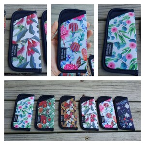 Glasses cases Glasses soft pouch Australian Native Flowers Handmade Made in Australia Gift idea. image 1