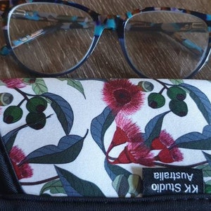 Glasses cases Glasses soft pouch Australian Native Flowers Handmade Made in Australia Gift idea. image 9