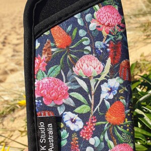 Glasses cases Glasses soft pouch Australian Native Flowers Handmade Made in Australia Gift idea. image 3