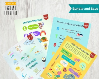 Bundle and Save Posters (PDF) - Printable Affirmation, Calming and Mindfulness Posters