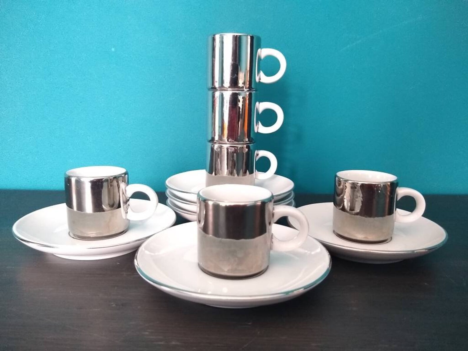 Espresso coffee cups and saucers Apulum Romanian fine Etsy