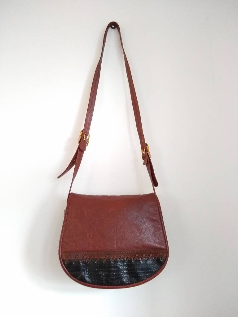Brown Leather Saddle Bag Shoulder Cross Body Bag | Etsy