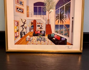 Interior with Three Matisse by Francois Ledan aka Fanch, Signed Seriolithograph and COA