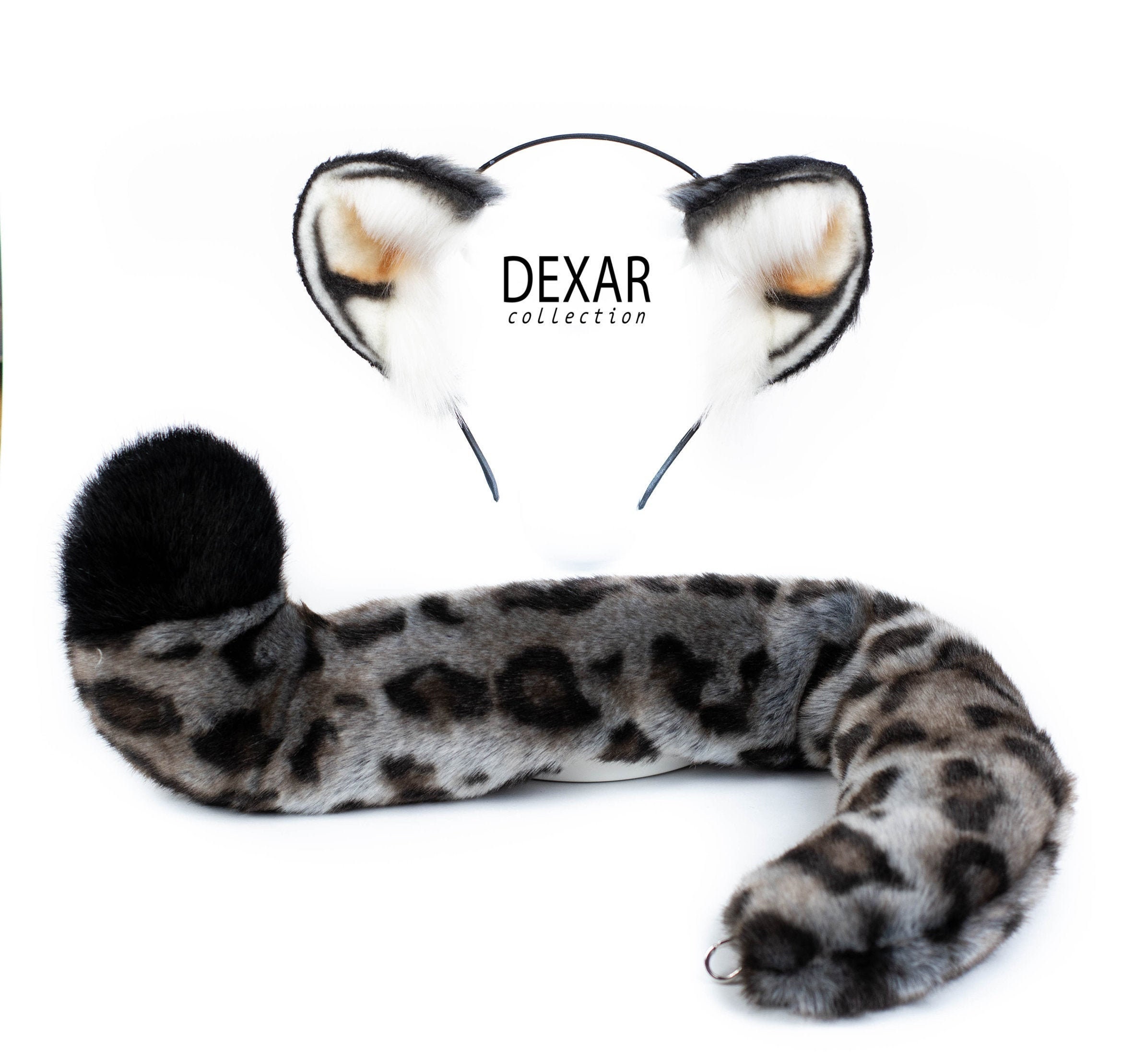 Faux fur Cosplay ears/Snow Leopard/Costume ears/Headband Etsy