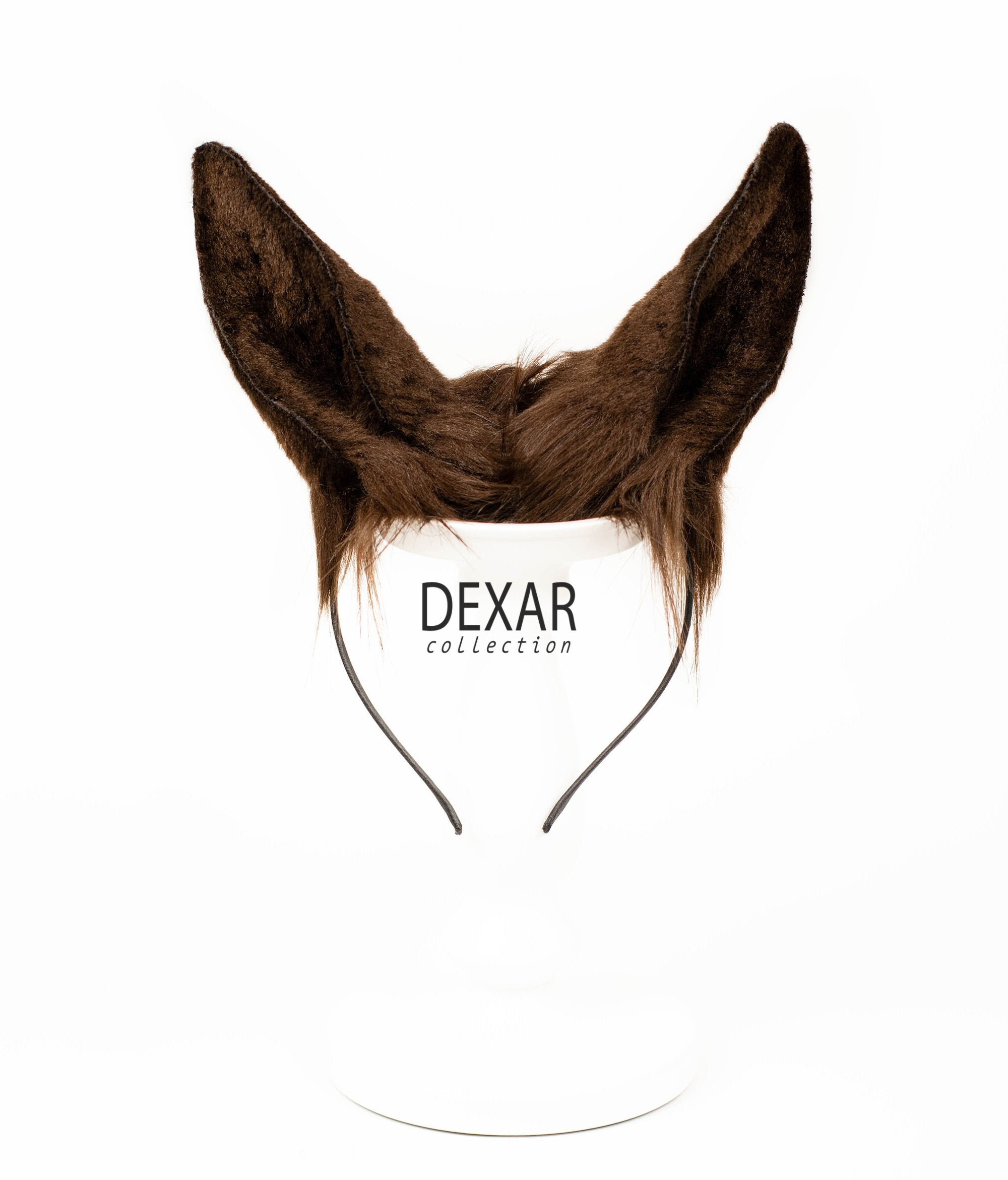 Faux horse fur White ears Headband ears Cosplay ears Etsy