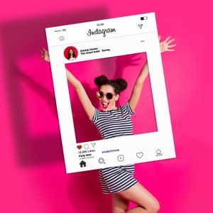 Personalized Instagram Selfie Frame: Party Photo Booth Prop