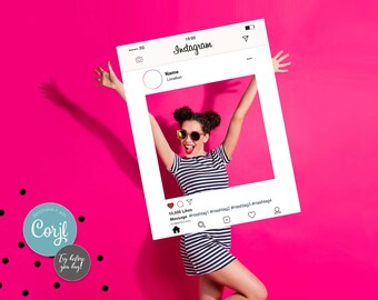 Instagram Selfie Frame Personalised Party Birthday A1 Thick Durable Board