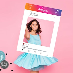 Personalized Instagram Selfie Frame: Party Photo Booth Prop