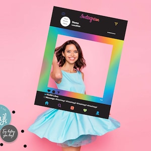 Personalized Instagram Selfie Frame: Photo Booth Prop