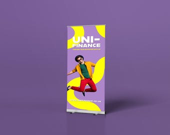 Personalised Roller Banner Backdrop with Carry Case Pop/Roll/Pull up Display Exhibition Stand.