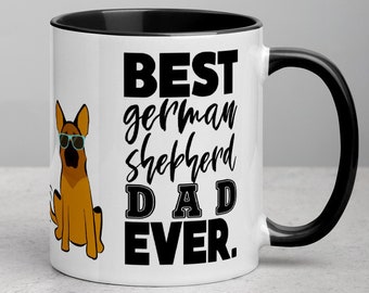 Tazza di papà pastore tedesco: il miglior papà pastore tedesco di sempre. Con tazza Color Inside