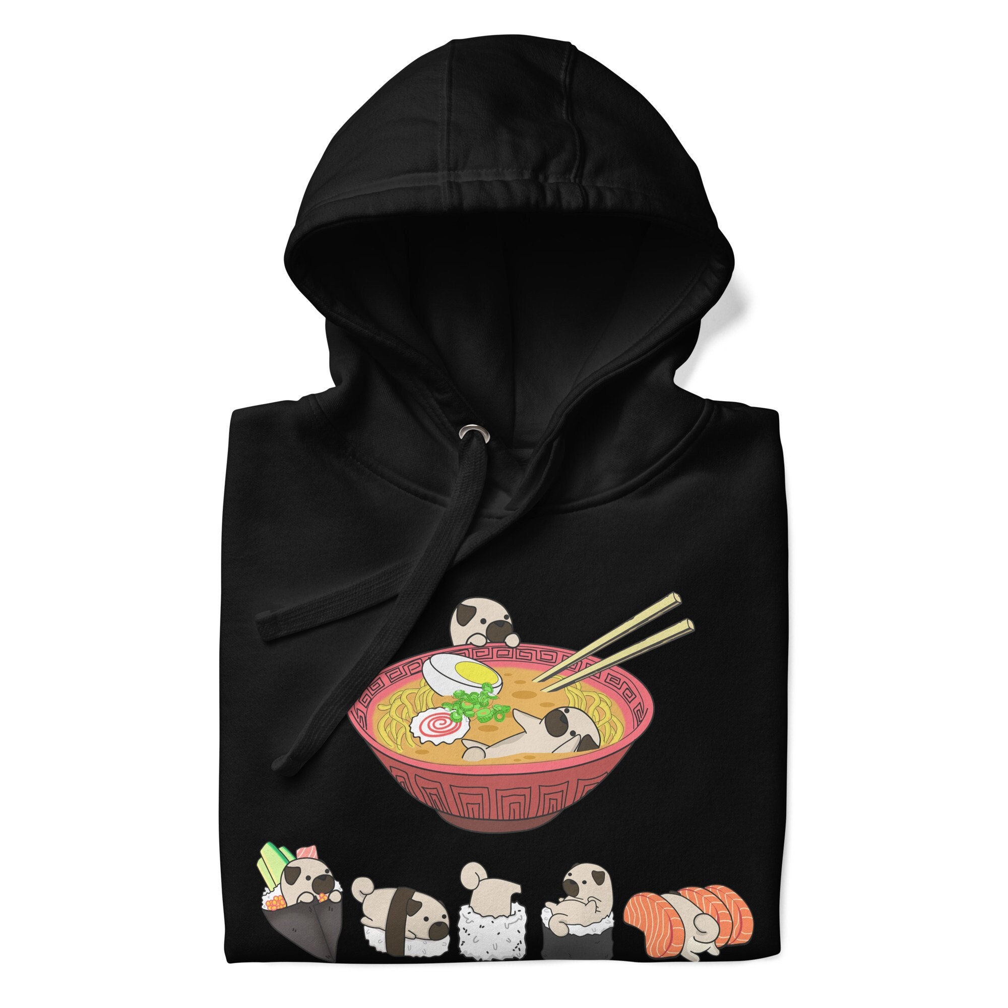 Kawaii Sushi Cannon Ball Japanese Soy Sauce Anime Foodie Pullover Hoodie