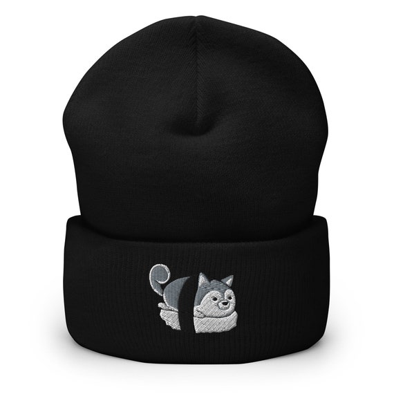 SIBERIAN HUSKY BEANIE Hat, Winter Hat, Sushi Kawaii Siberian Husky