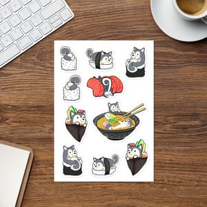 Cute SIBERIAN HUSKY Vinyl Stickers, Dog Breed Sticker Pack, Husky Lover Gift, Water Bottle Decals