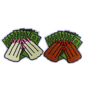 Money Flaunt Iron On Patch, Money Patch, Money Fan Patch, Embroidered Patch, Fashion Patch, Accessory, Patch, Embellishment, Style, Woman