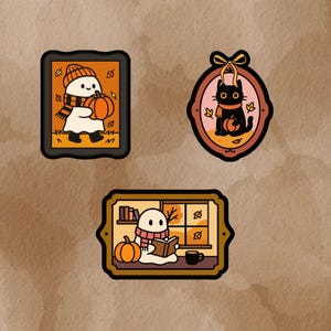 Halloween Sticker Trio - Waterproof Book Decal