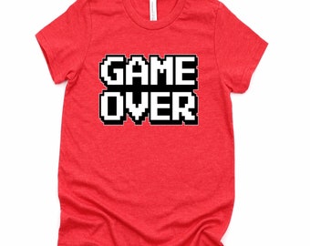Game Over Youth T-Shirt, Gamer Shirt, Game Shirt, Youth Shirt, Unisex Shirt, Cotton Shirt, Graphic Shirt, Kids Clothing, T-Shirt, Shirt, Tee