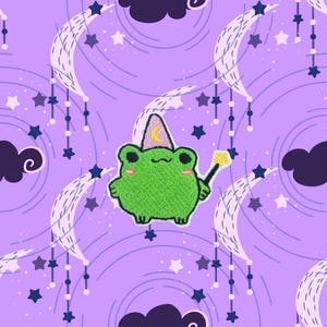 Fairy Frog  Iron On Patch, Iron On Patch, Embroidery Patch, Accessory, Fairy Patch, Frog Patch, Magic Patch, Patch, Cute, Humor, Funny, Gift