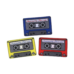 Cassette Tape Embroidered Iron On Patch, Audio Tape Patch, Patch For Jacket, Patch For Clothes, Patch For Backpack, Patch For Hats